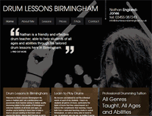 Tablet Screenshot of drumlessonsbirmingham.co.uk